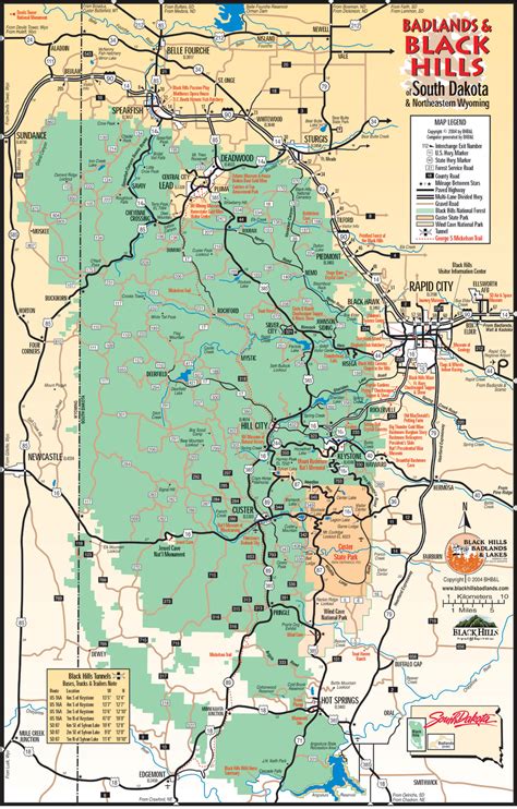 Printable Map Of Black Hills Sd